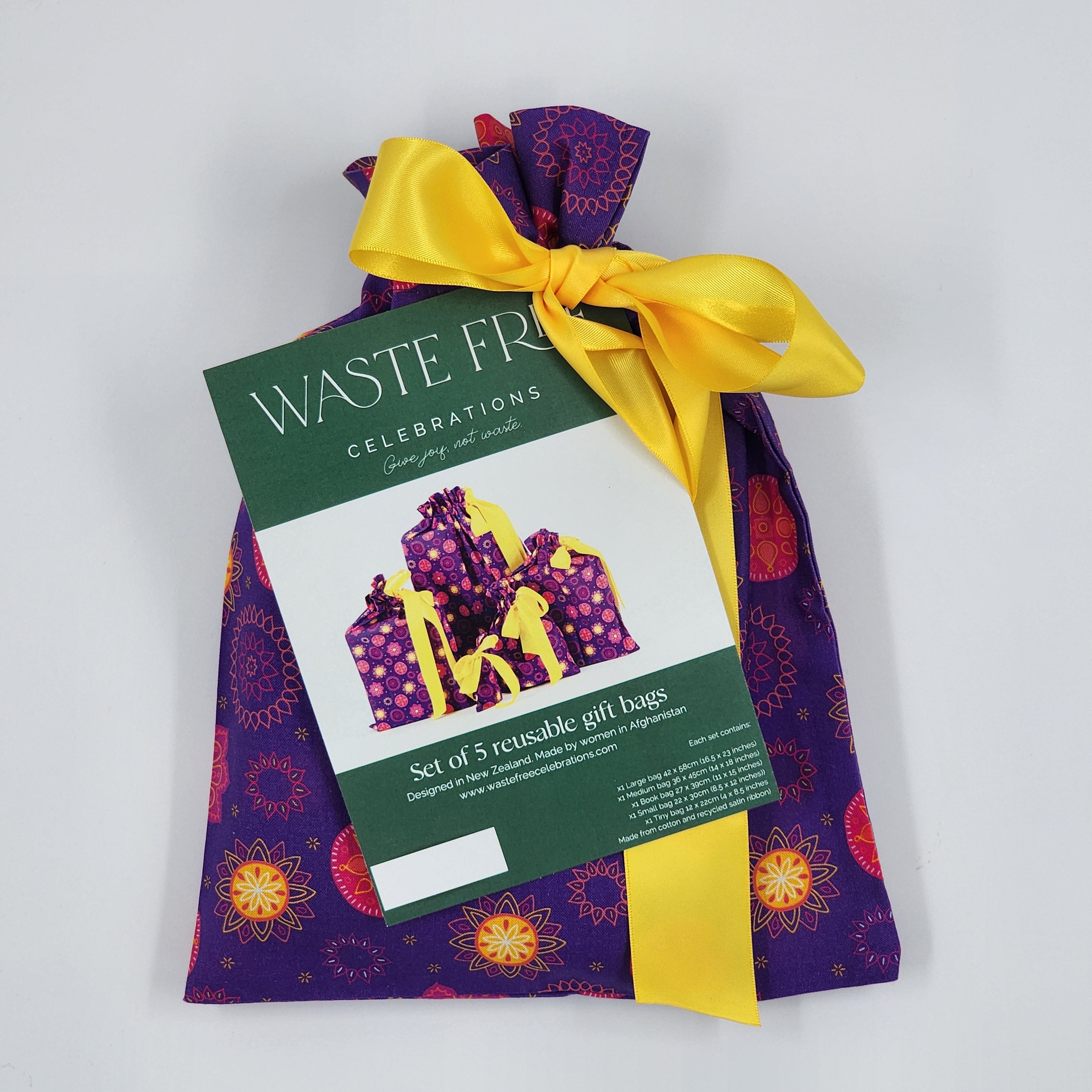 Magenta Fireworks (Reusable Gift Bag Set)