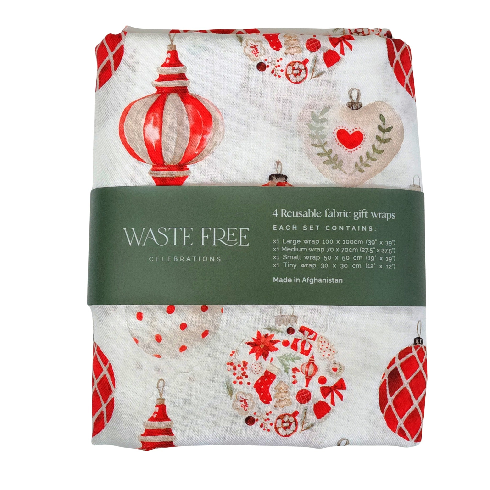 Christmas Baubles - Furoshiki Gift Wrap