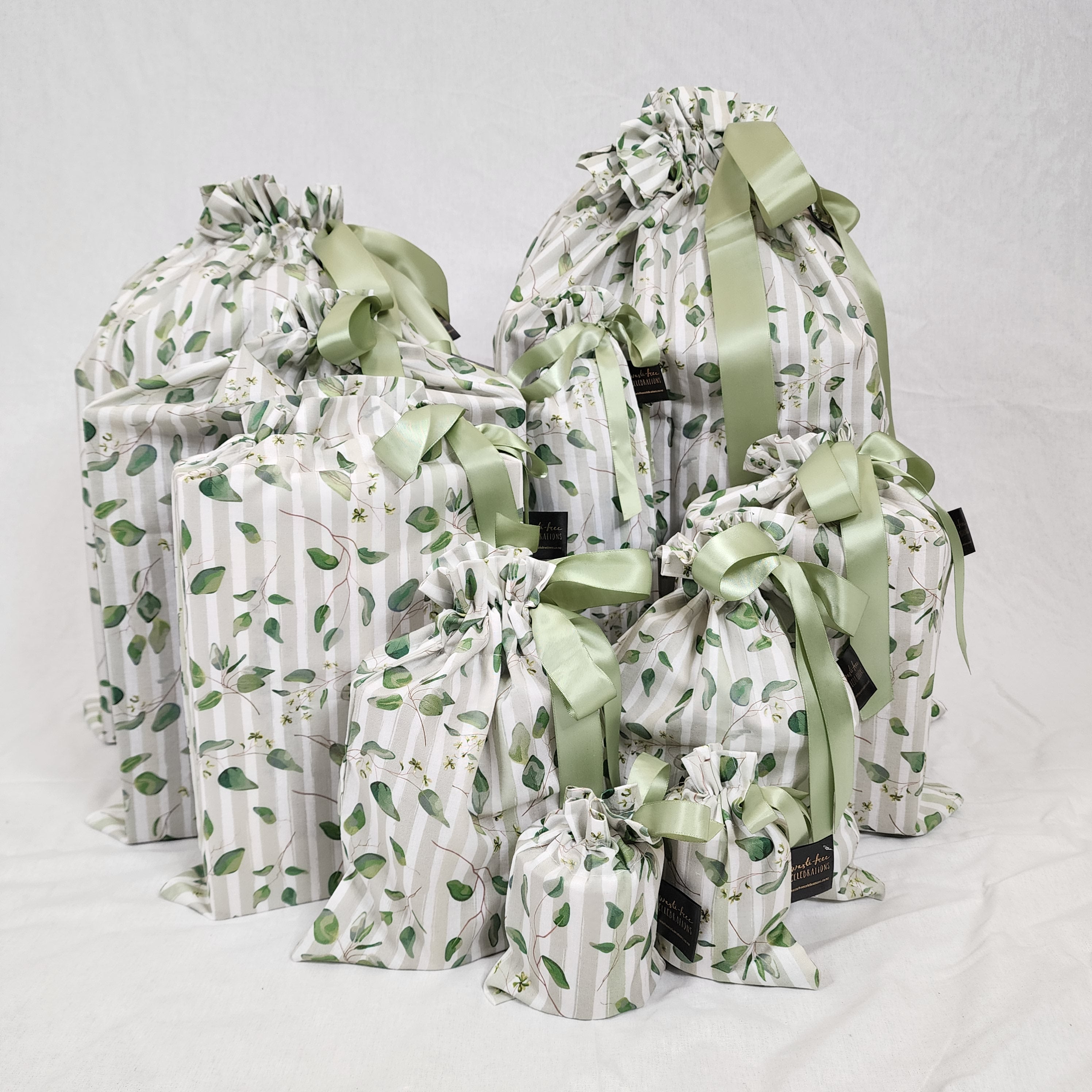 Set of 10 Reusable Gift Bags (Samples and Clearance)