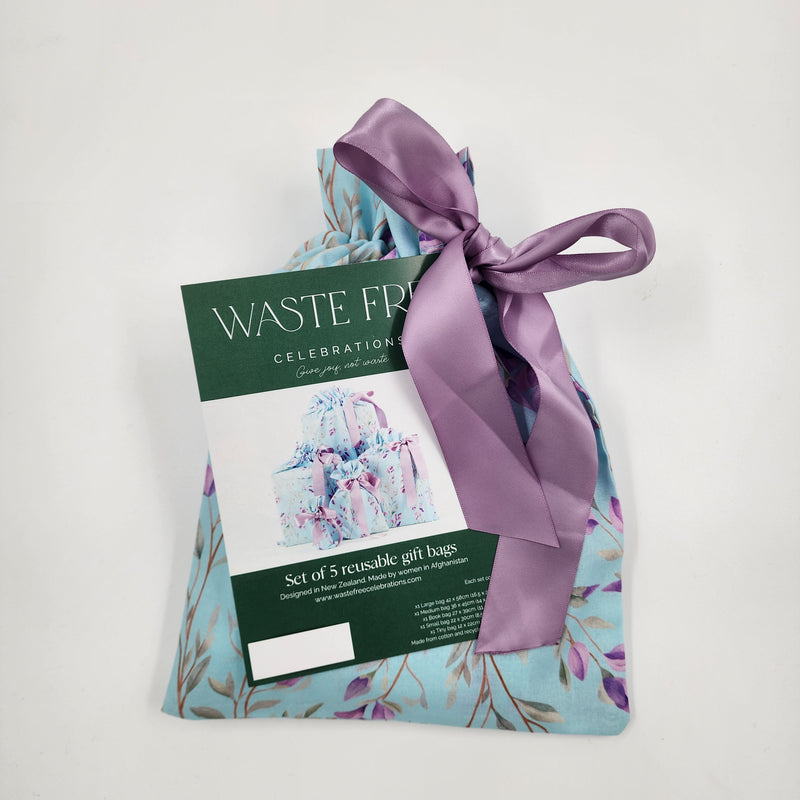 Lavender Blue Reusable Gift Bags