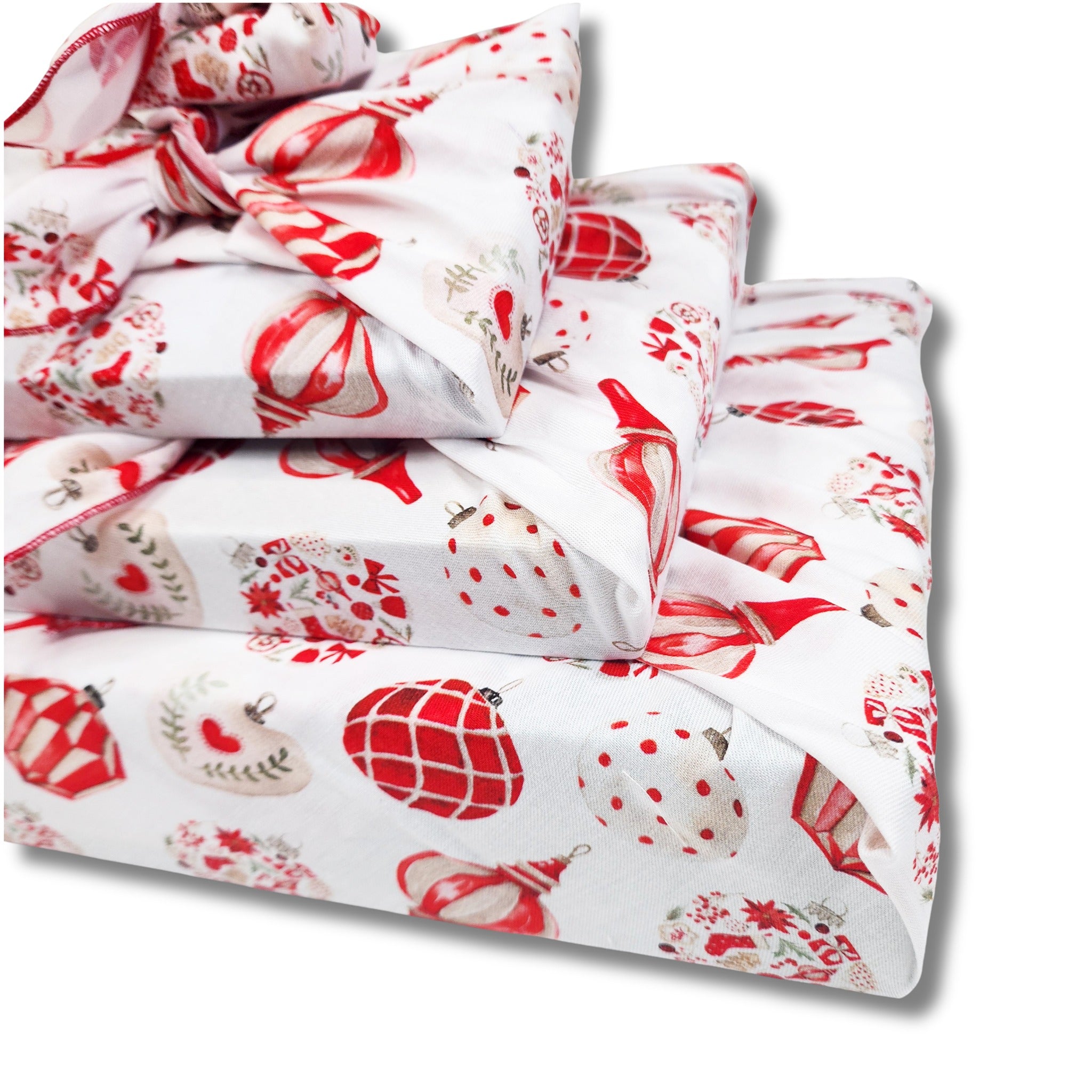 Christmas Baubles - Furoshiki Gift Wrap