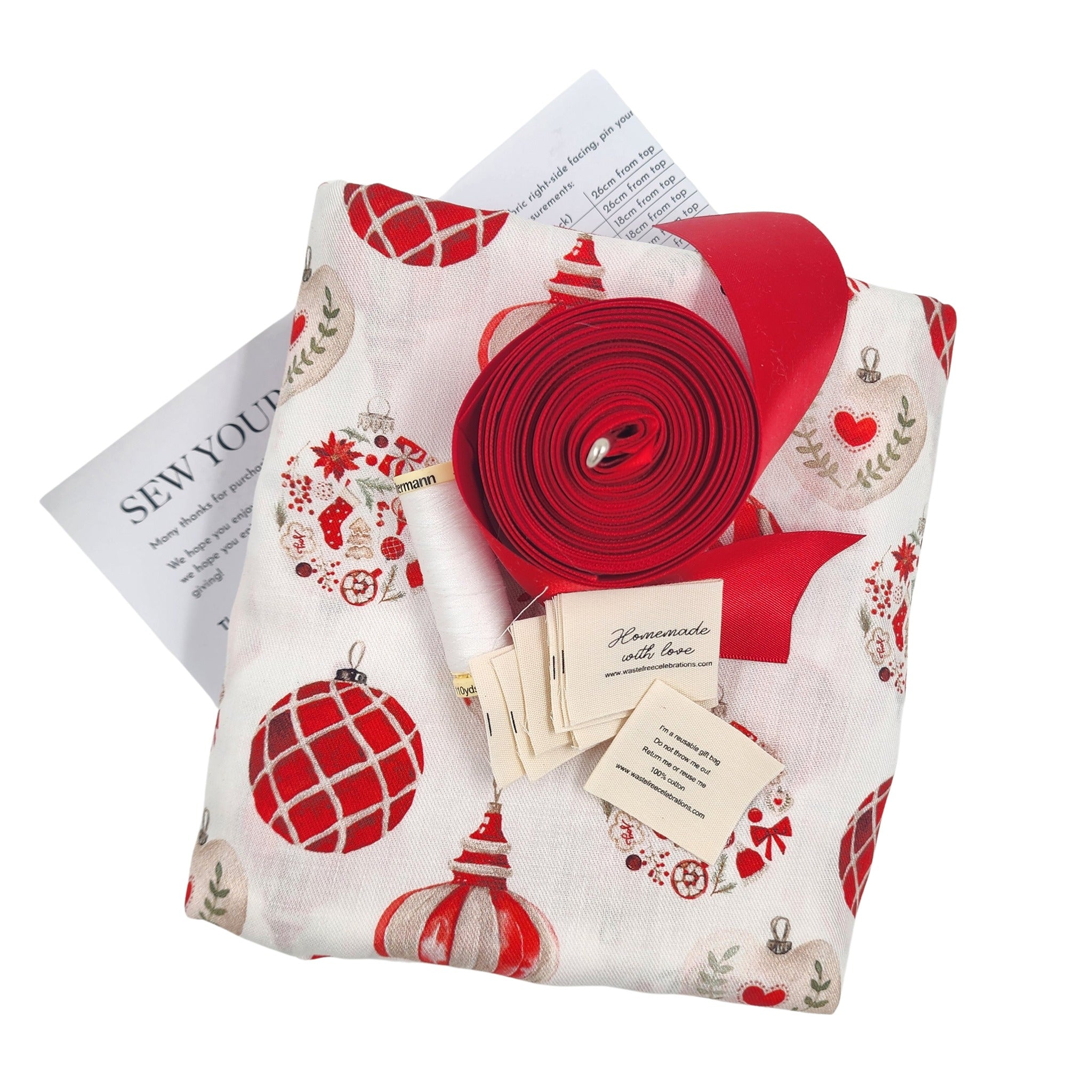 Christmas Baubles (SYO Reusable Gift Bag Set)