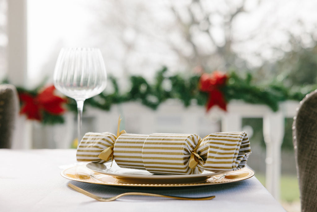 Gold Stripes (6 Reusable Christmas Crackers)