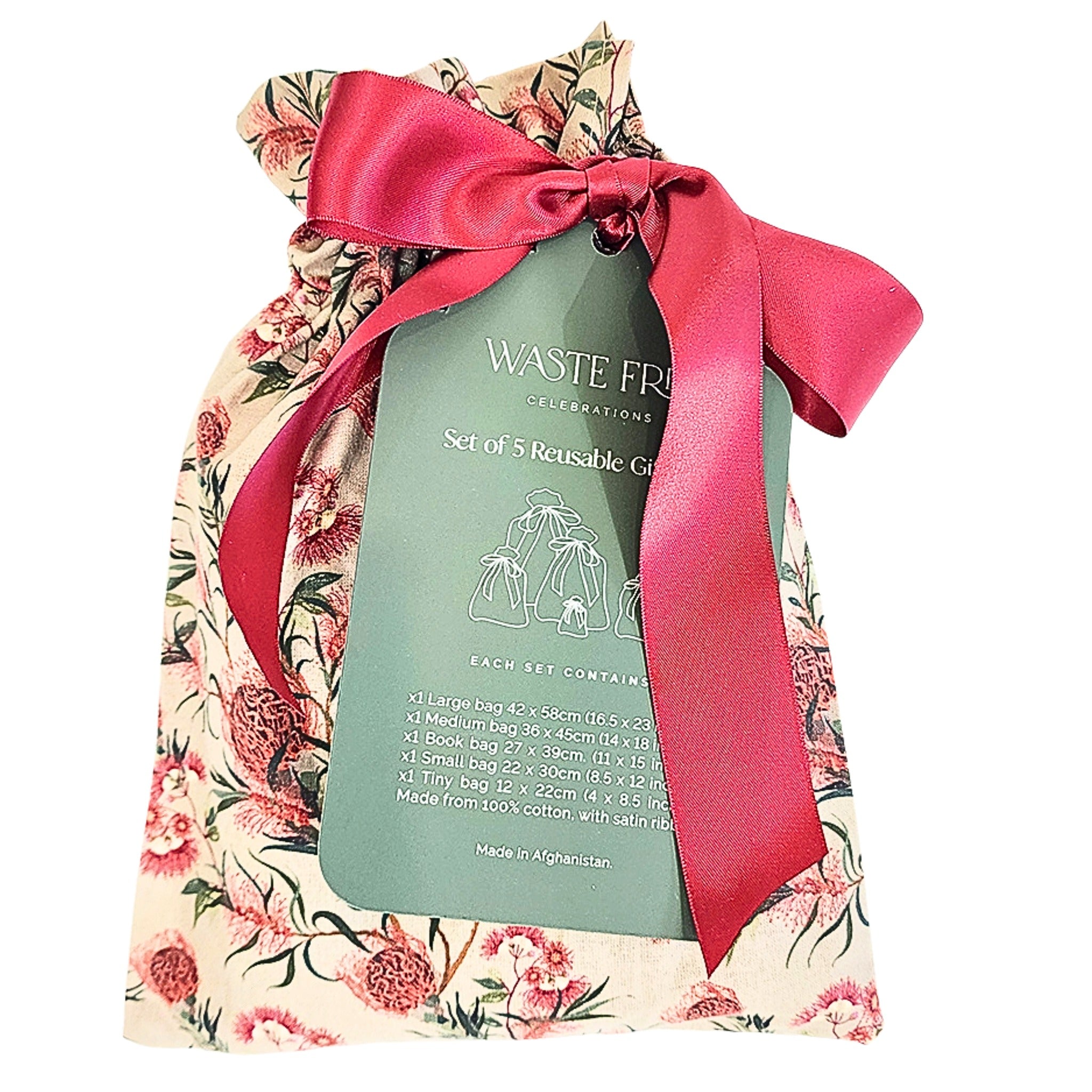 Desert Flower (Reusable Gift Bag Set) Set of 5