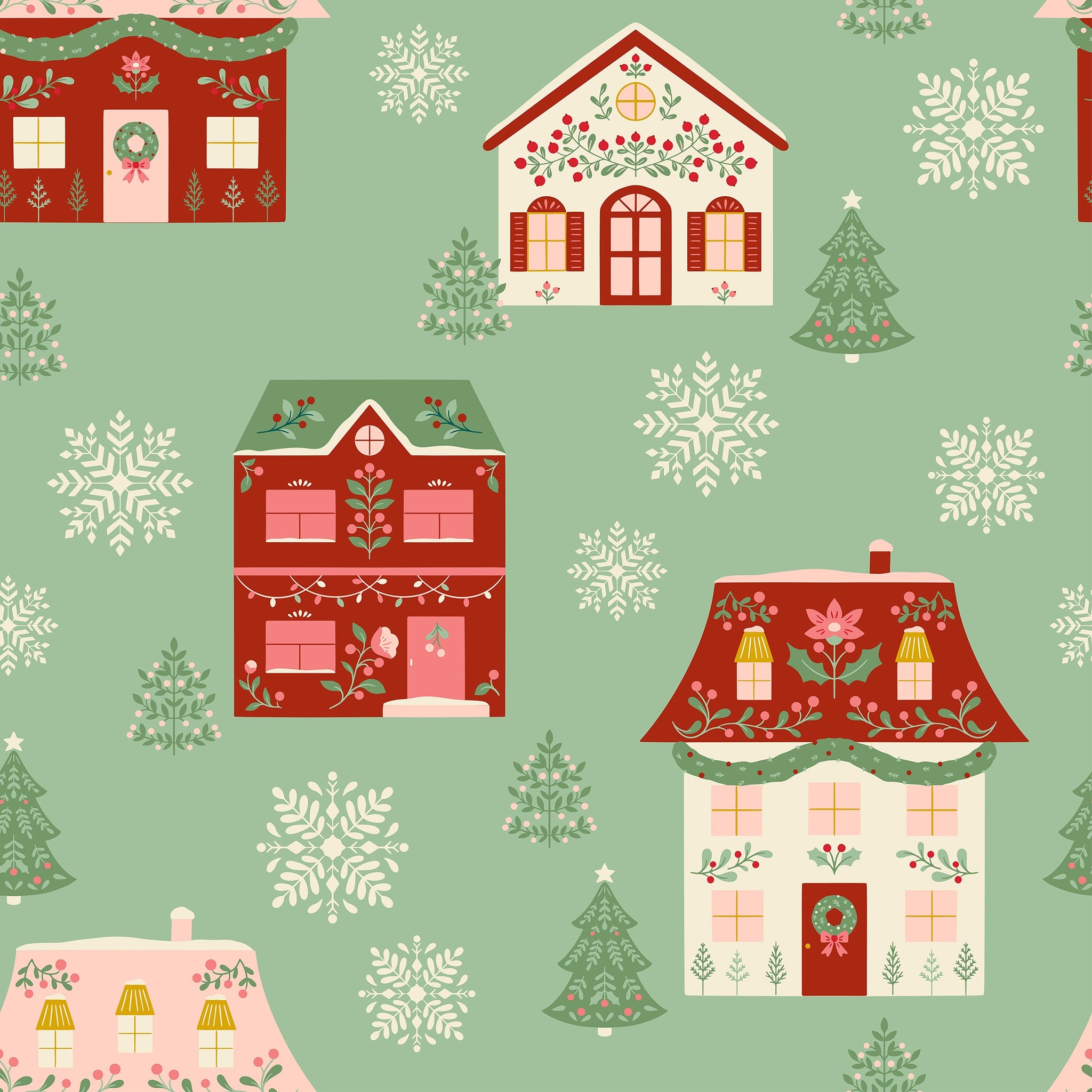 Folk Julandsby (Reusable Gift Bag Set) Set of 5