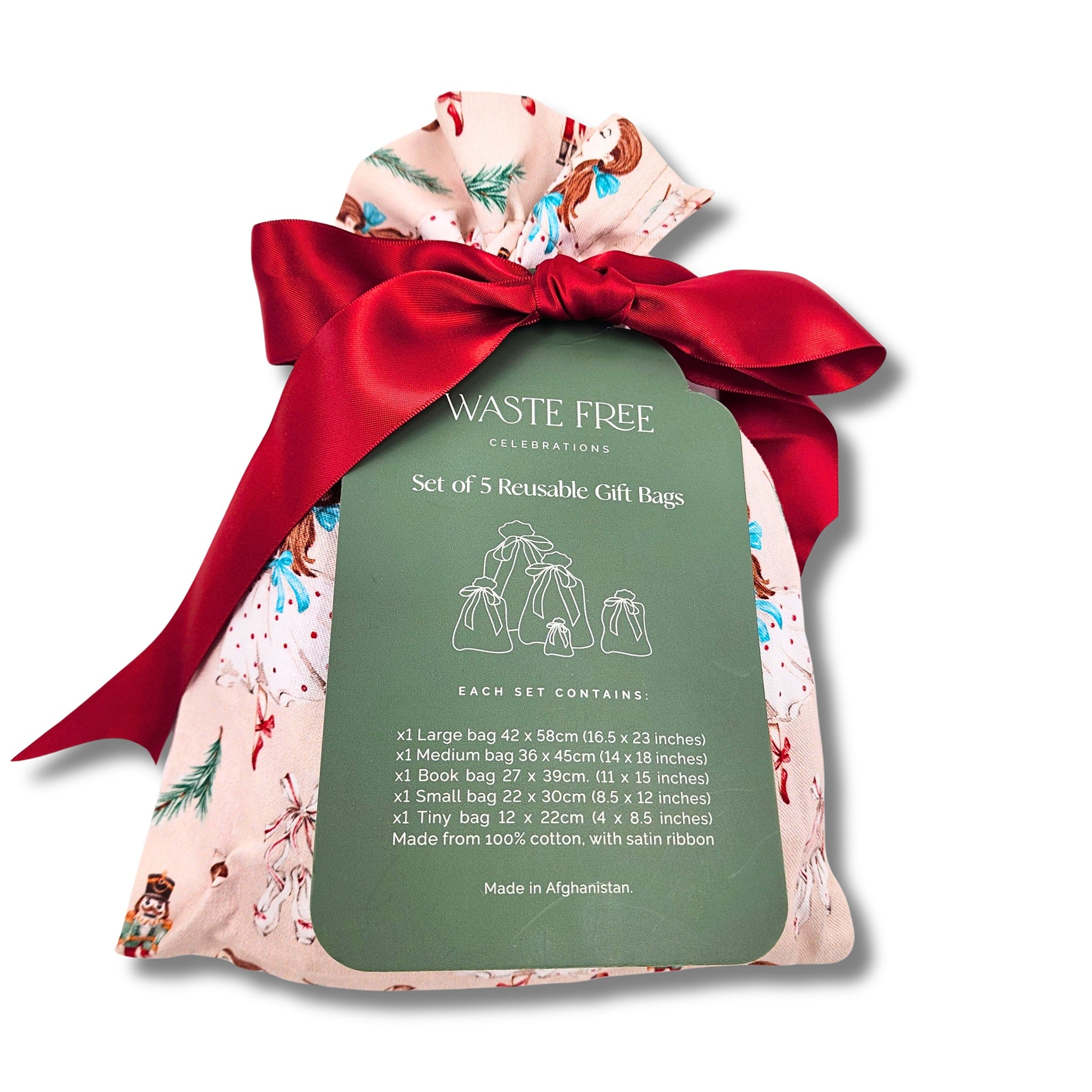 Nutcracker Clara Tanzt (Reusable Gift Bag Set) Set of 5