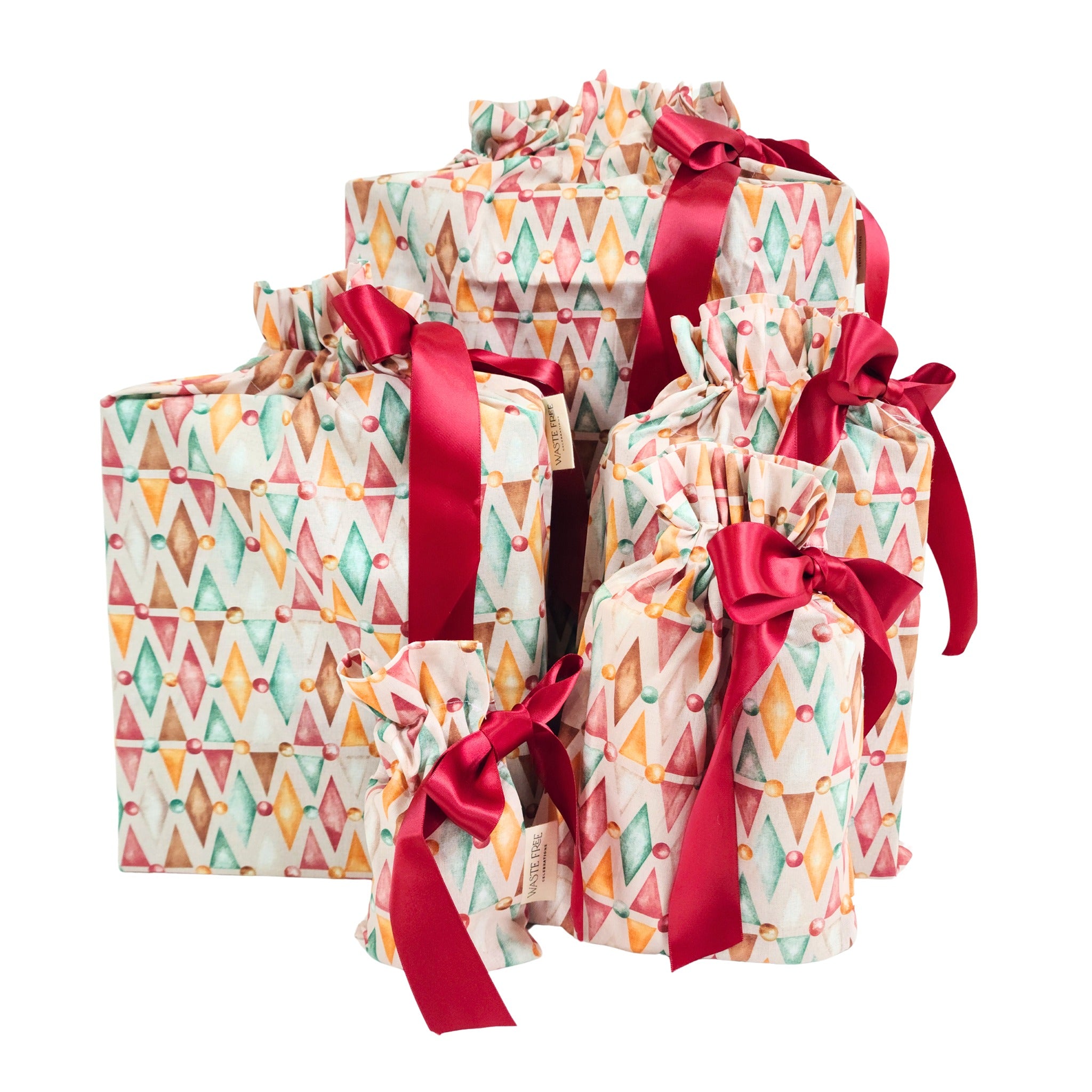 Nutcracker Harlekin (Reusable Gift Bag Set) Set of 5