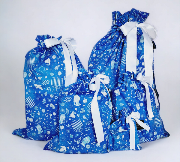 CLEARANCE Hanukkah Reusable Gift Bags (2023 sizes/print)