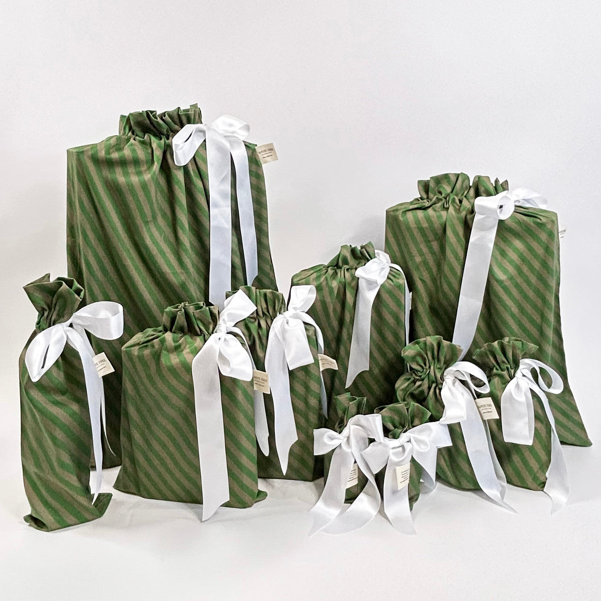 Pooches Stripey set of 10 reusable gift bags