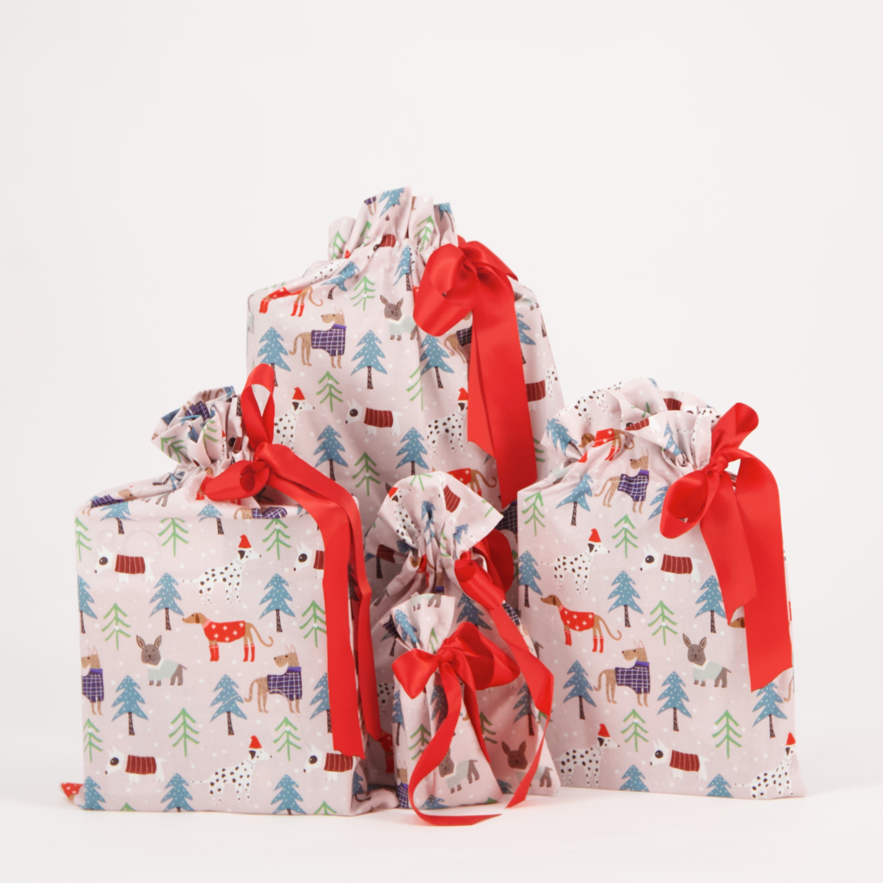 Christmas Canines (Reusable Gift Bag Set)