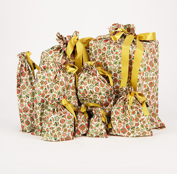 CLEARANCE Gold Bauble Reusable Gift Bags