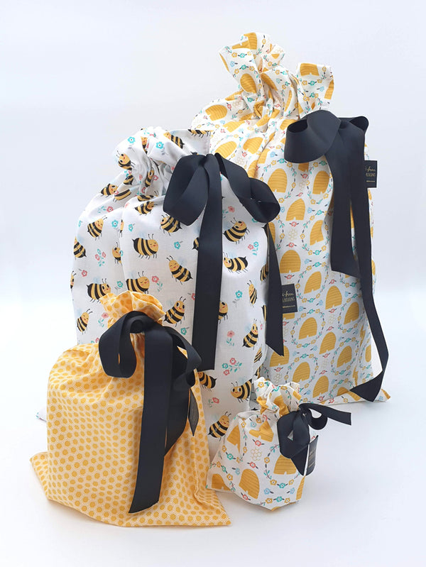 Honey Honey Honey Set of 4 Reusable Gift Bags